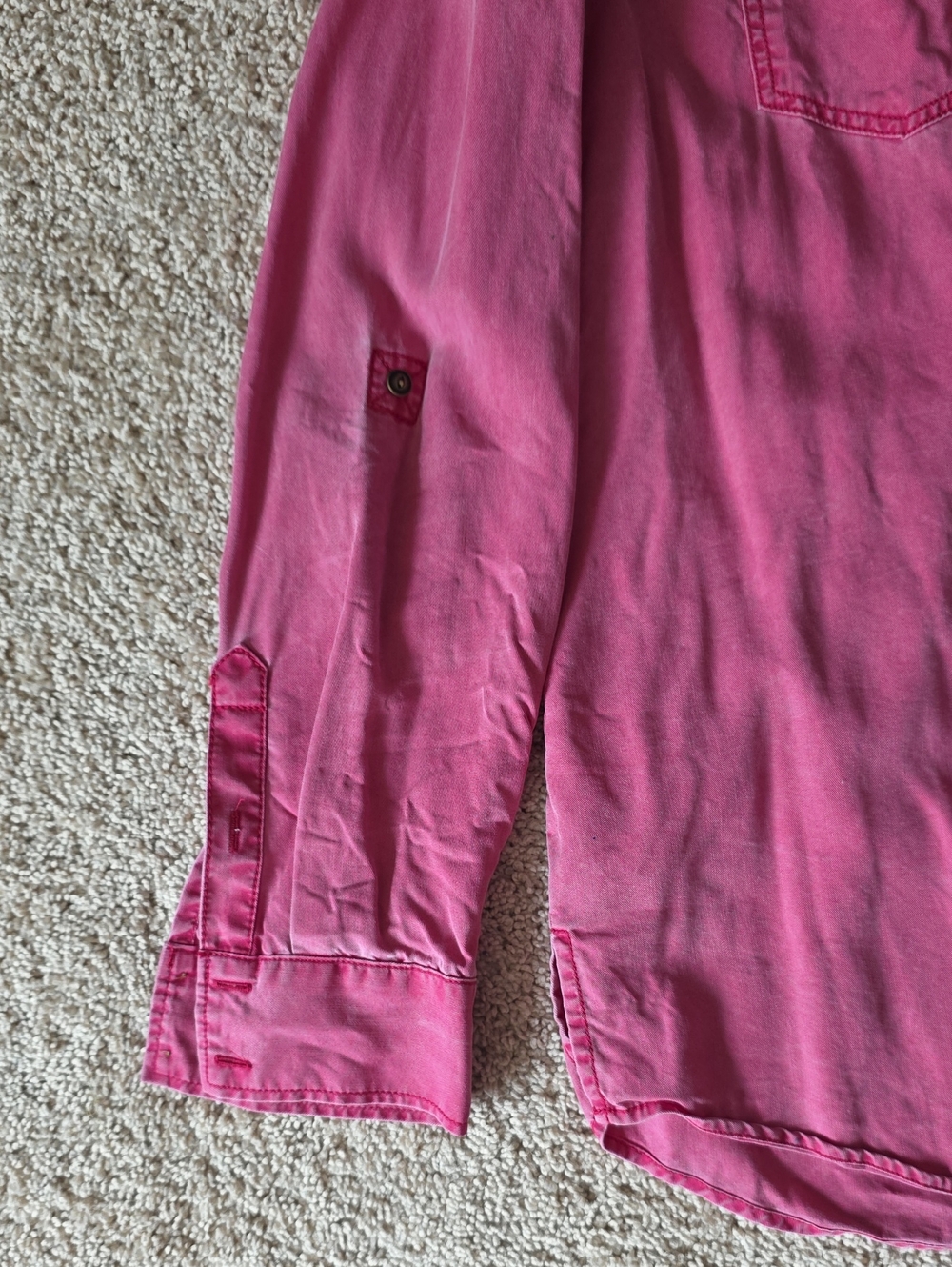 Washed Red Button Down Shirt - Picture 3 of 5